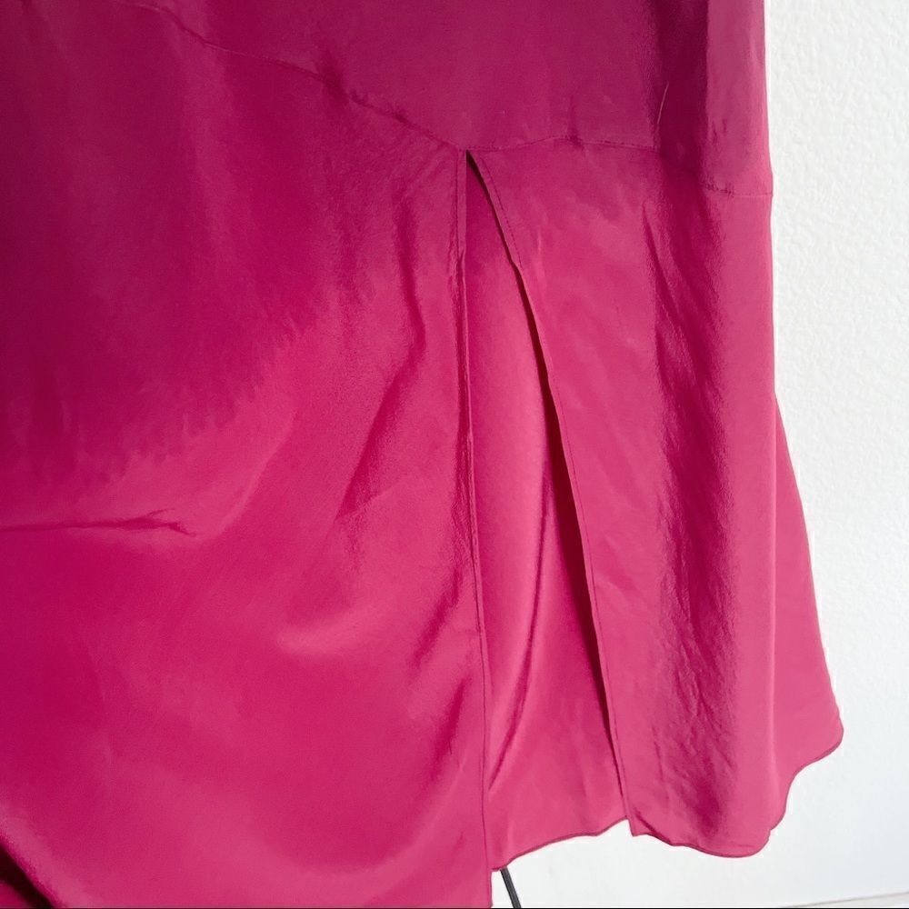 RIXO Couture Kaia Silk Dip Dye Plum Red Open Back Maxi Dress XS UK 8/US4 - Picture 14 of 14